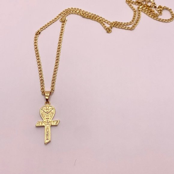 14K Yellow Gold filled Milgrain Religious Baptism - Picture 5 of 7